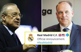 Real Madrid khởi kiện chủ tịch giải VĐQG Tây Ban Nha: La Liga trước giông bão!