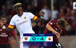 Salernitana 0-4 AS Roma: Tammy Abraham ghi dấu ấn