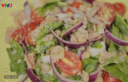 Hướng dẫn làm món salad đậu trắng cá ngừ cực đơn giản lại giàu dưỡng chất