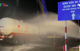 Đà Nẵng cứu hộ thành công xe bồn chở 20 tấn gas bị lật