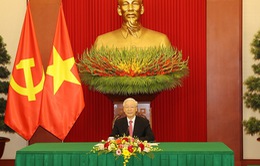 Tổng Bí thư hai nước Việt Nam và Trung Quốc trao đổi Thư chúc mừng năm mới