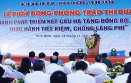 Thủ tướng Phạm Minh Chính dự lễ phát động thi đua đẩy mạnh phát triển hạ tầng đồng bộ, hiện đại, chống lãng phí