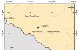 Xảy ra động đất có độ lớn 4.1 tại Tương Dương, Nghệ An