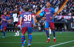 Valencia 1-4 Barcelona | Aubameyang lập hat-trick ấn tượng
