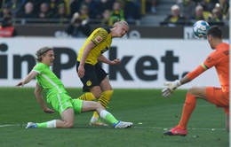 Vòng 30 Bundesliga | Haaland ghi bàn trở lại, Dortmund đại thắng Wolfsburg