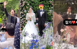 Yonghwa (CNBLUE) và Lee Sang Yoon phát biểu tại hôn lễ của Jang Na Ra