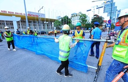 Hà Nội tổ chức lại giao thông phố Trần Hưng Đạo phục vụ thi công đường sắt