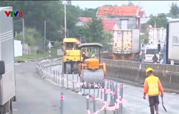 Thời tiết gây bất lợi ảnh hưởng tiến độ sửa chữa quốc lộ 1 qua Phú Yên