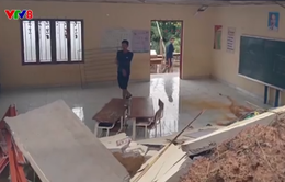 Quảng Nam: Sạt lở làm sập phòng học trong trường tiểu học ở Nam Trà My