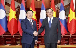 Chủ tịch Quốc hội Vương Đình Huệ hội kiến Thủ tướng Lào