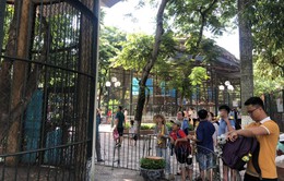 Vườn thú Hà Nội thu hút nhiều du khách tham quan dịp nghỉ hè