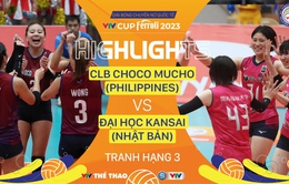 Highlights | CLB Choco Mucho (Philippines) vs Đại học Kansai (Nhật Bản) | Tranh hạng 3 VTV Cup Ferroli 2023