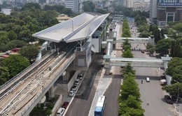 Metro Nhổn - Ga Hà Nội hoàn thành lắp đặt 8 nhà ga trên cao