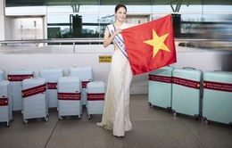 Mai Phương mang 140kg hành lý, 30 bộ trang phục, sẵn sàng “chinh chiến” ở Miss World