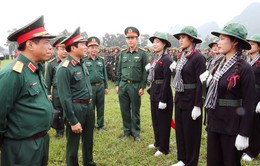 Kiểm tra huấn luyện diễu binh, diễu hành kỷ niệm Chiến thắng Điện Biên Phủ