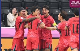 Thắng tối thiểu U23 Nhật Bản, U23 Hàn Quốc giành ngôi nhất bảng B