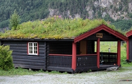 Lạ mắt những ngôi nhà mái cỏ ở Na Uy