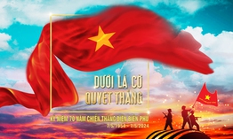Cầu truyền hình Dưới lá cờ Quyết Thắng: 5 điểm cầu hòa chung bản hùng ca Điện Biên Phủ