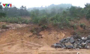 Quảng Nam: Mưa lớn tiếp tục gây sạt lở tại huyện Nam Trà My