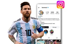 Lionel Messi cán mốc 500.000 lượt theo dõi trên Instagram