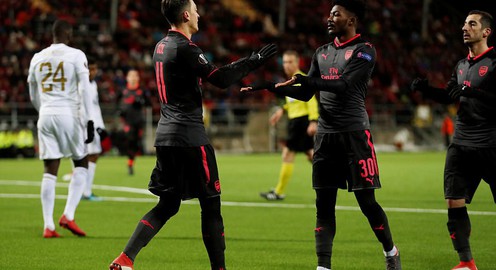 Vòng 1/16 Europa League: Thắng dễ dàng, Arsenal rộng cửa vòng 1/8