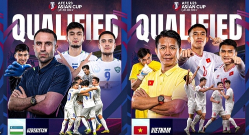Lịch thi đấu và trực tiếp U23 châu Á hôm nay (23/4) trên VTV | U23 Việt Nam đối đầu U23 Uzbekistan