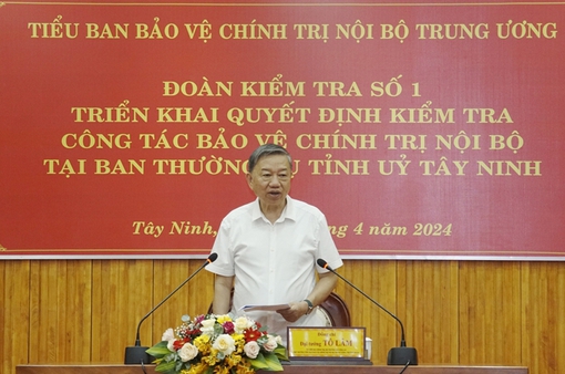 Đại tướng Tô Lâm, Bộ trưởng Bộ Công an làm việc tại Tây Ninh