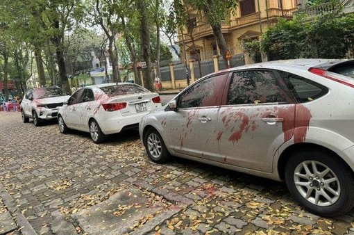 Hà Nội: Bắt 4 đối tượng tạt sơn vào nhiều xe ô tô