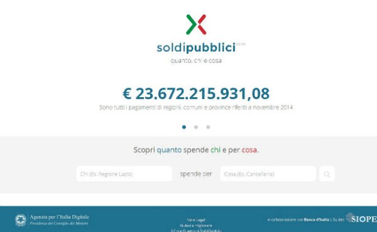 Chính phủ Italy minh bạch hóa chi tiêu công qua mạng