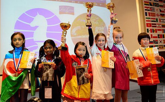 Nguyễn Lê Cẩm Hiền vô địch Giải cờ vua trẻ Thế giới lứa tuổi U8