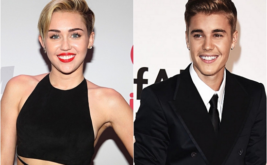 Justin Bieber “tòm tem” với Miley Cyrus?