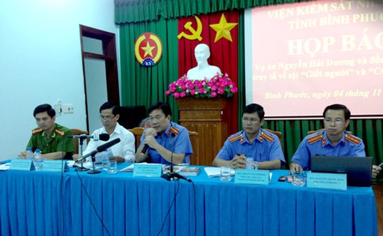 Họp báo công bố cáo trạng vụ thảm sát tại Bình Phước
