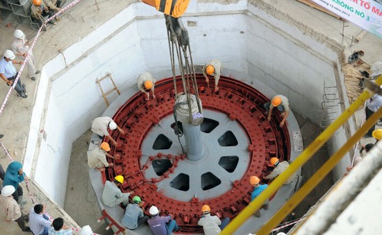 Lắp đặt thành công rotor tổ máy số 1 thủy điện Krong Nô 3