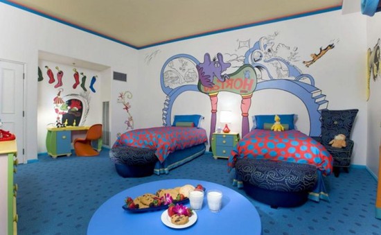 Phòng ngủ theo chủ đề bãi biển hút mắt trẻ thơ