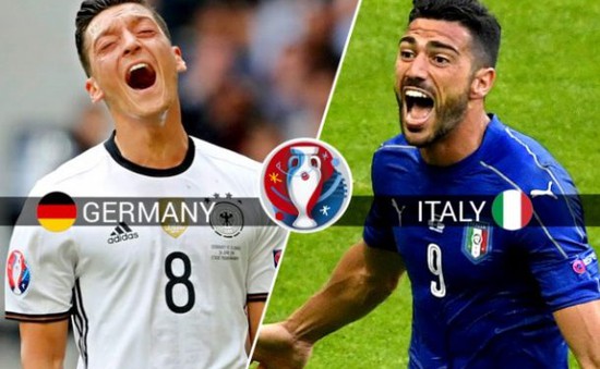 Lịch trực tiếp tứ kết EURO 2016 hôm nay: Đại chiến Đức - Italy (VTV3 & VTV3HD, VTV9)