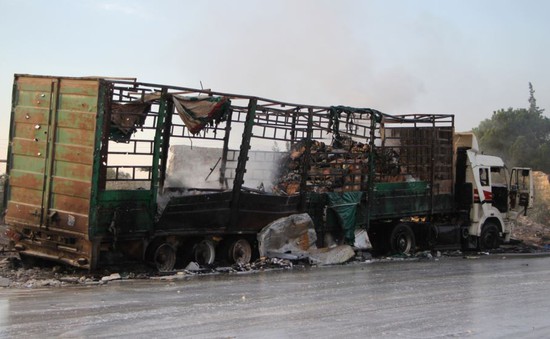 Nga bác cáo buộc tấn công xe chở hàng viện trợ tại Syria