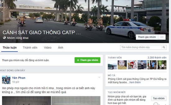 CSGT Đà Nẵng nhận phản ánh của người dân qua Facebook