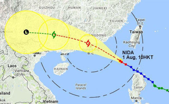 Hong Kong (Trung Quốc) hủy gần 200 chuyến bay đề phòng bão Nida