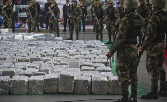 Peru tiêu hủy hơn 7 tấn ma túy