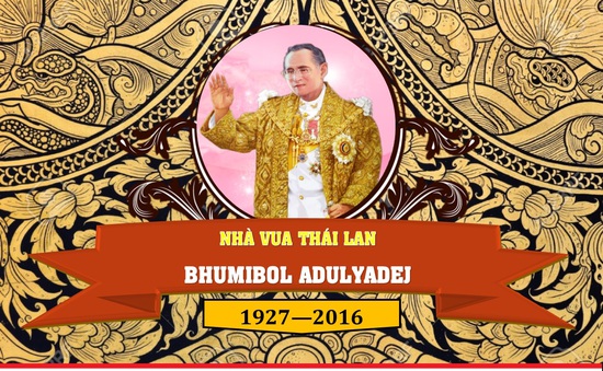 [INFOGRAPHIC] Vĩnh biệt Nhà vua Bhumibol Adulyadej - Vị quân vương được nhân dân Thái Lan tôn thờ