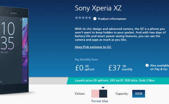 Sony Xperia XZ chính thức ra mắt phiên bản màu hồng tại Anh