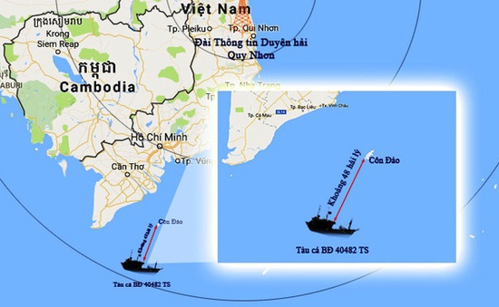 Tàu cá Bình Định bị tàu cào đôi của tỉnh Kiên Giang đâm chìm