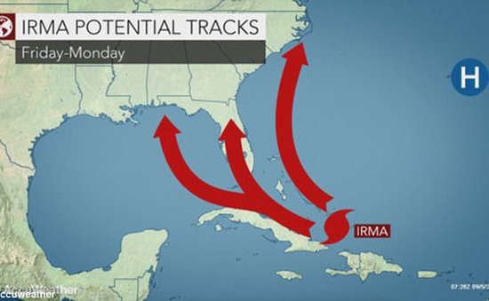 Các hòn đảo vùng Caribe khẩn trương ứng phó bão Irma