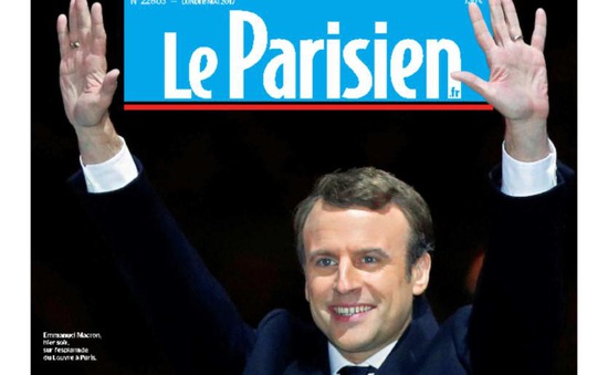 Chiến thắng của tân Tổng thống Pháp tràn ngập trang nhất báo chí châu Âu