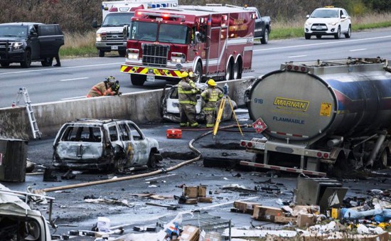 Tai nạn liên hoàn ở Canada, ít nhất 3 người thiệt mạng