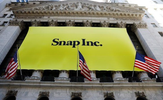 Cổ phiếu Snap lần đầu giảm xuống dưới mức giá IPO