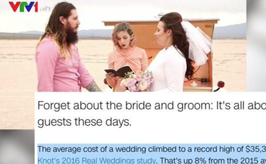 Người Mỹ chi ngày càng nhiều tiền cho cưới hỏi