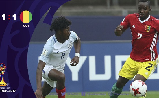 Kết quả FIFA U20 thế giới 2017: U20 Anh chia điểm trước U20 Guinea