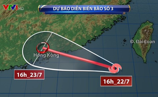 Áp thấp nhiệt đới và bão số 3 cùng xuất hiện trên Biển Đông