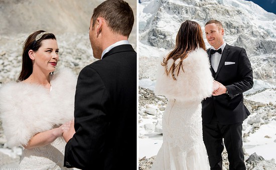 Ngỡ ngàng với cặp đôi chịu khổ, chịu lạnh lên tận đỉnh Everest làm đám cưới